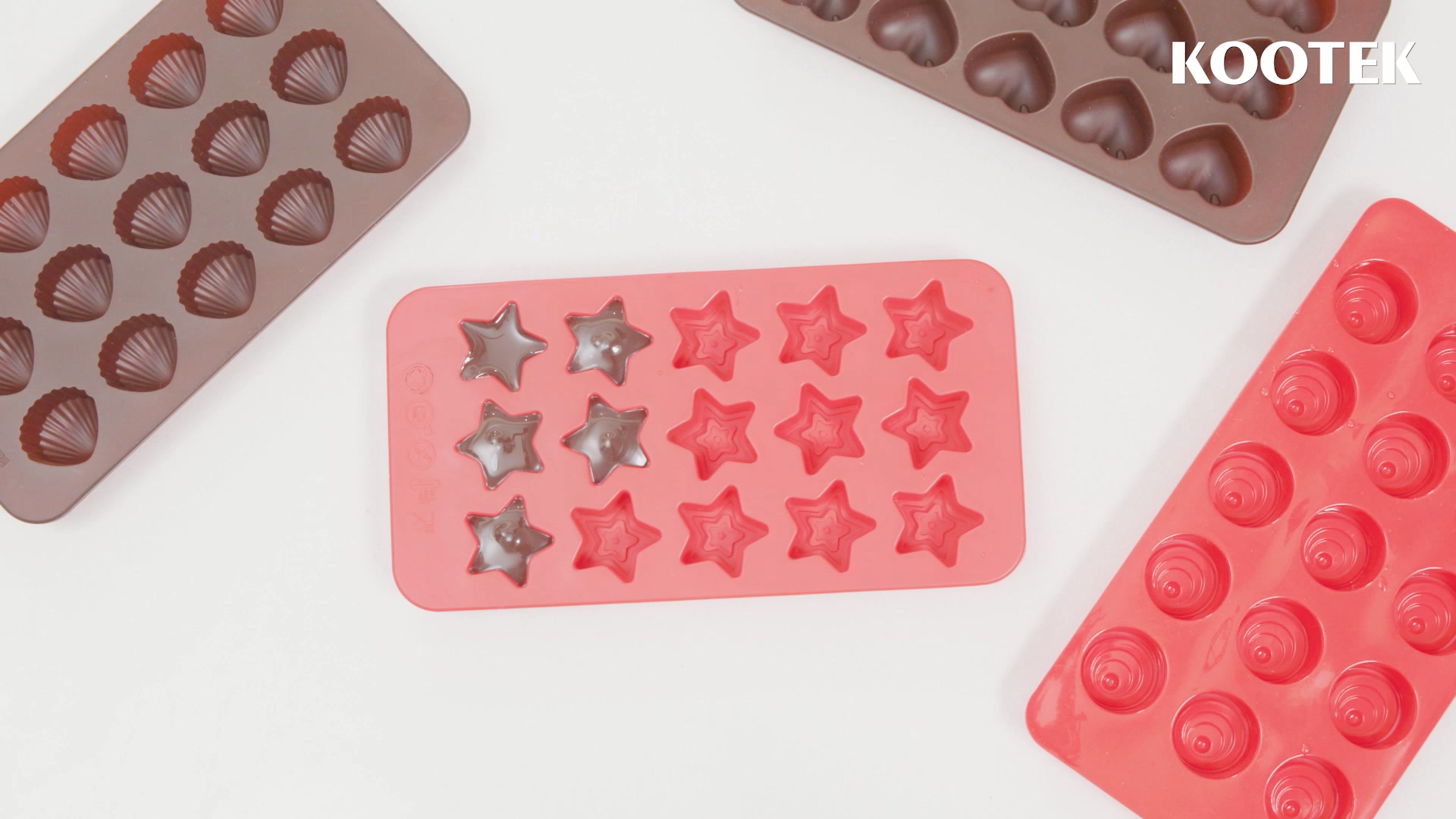 6 Kootek+Silicone+Chocolate+Chocolates+Decoration