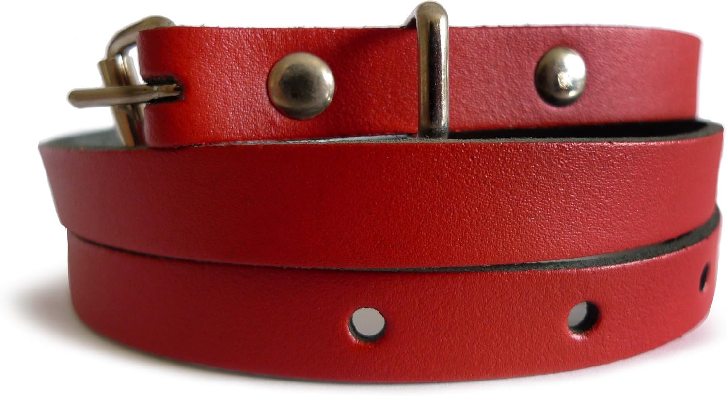 red designer belt