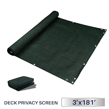 3 x 181, Green: Windscreen4less Deck Privacy Screen for Backyard, Patio, Balcony, Pool, Porch, Railiing, Gardening, Fence Shield Rails Protection Green 3