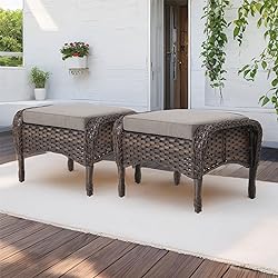 HUMMUH 5 Pieces Wicker Patio Furniture Set,Outdoor