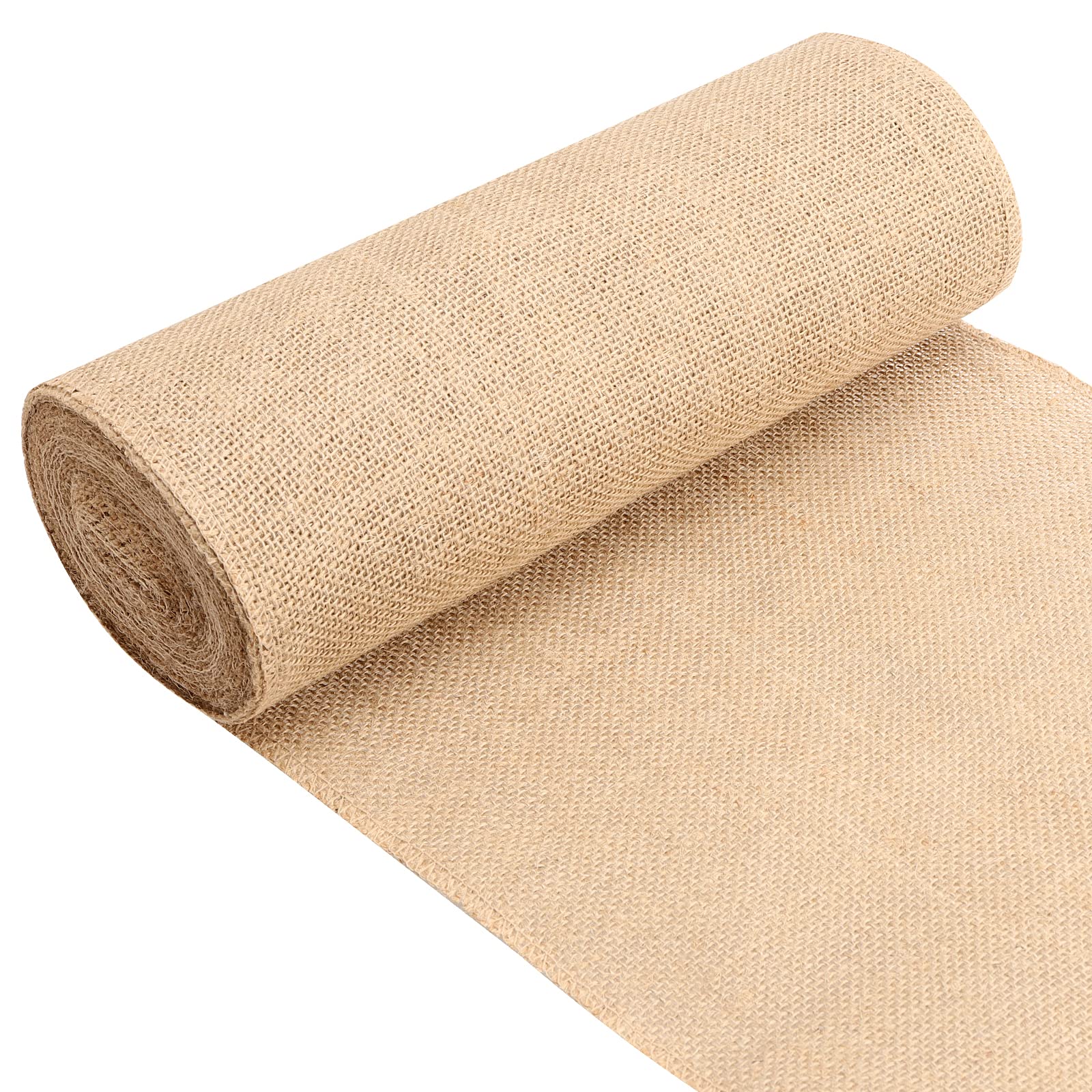 ZOENHOU 30CM x 10M Hessian Ribbon, Hessian Fabric Roll Natural Jute Burlap Ribbon Roll for Table Decoration, Party, Craft
