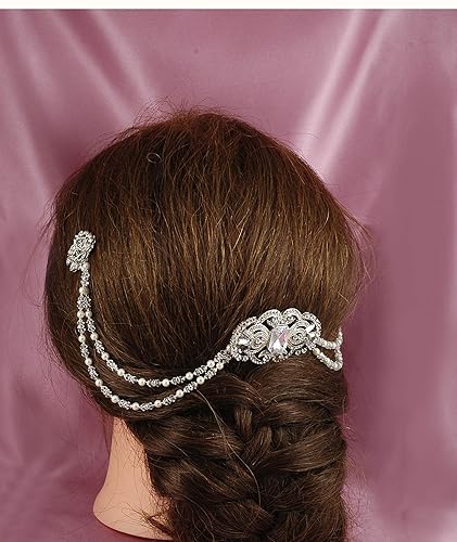 Wedding Hair Swag Bridal Hair Drape Hair Jewellery Amazon Co Uk