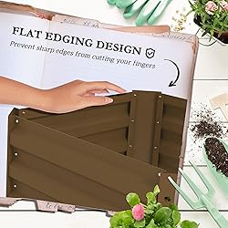 Outsunny Galvanized Raised Garden Bed, 55" Tall