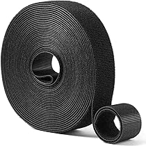 Sangles Adhésives Double Face Velcro 2 Pouces De Large - Noir - Coupez à La Longueur Voulue - QTBLY