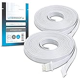 Litcessory Extension Cable for Philips Hue/Solo Lightstrip (3m, 2 Pack, White - Micro 6-PIN V4 / Solo Lightstrip)