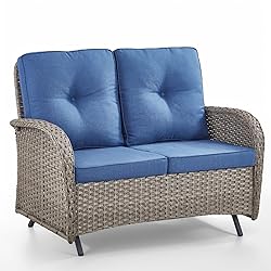 HUMMUH 2-Person Outdoor Glider Bench-All-Weather