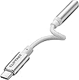 USB C to 3.5mm Headphone Adapter, CLIPTHAT HiFi Type C to Aux Audio Jack, 32Bit/384Khz Hi-Res Portable USBC DAC dongle, TRRS Mic Support, Compatible with Pixel, Samsung Galaxy, Note and More