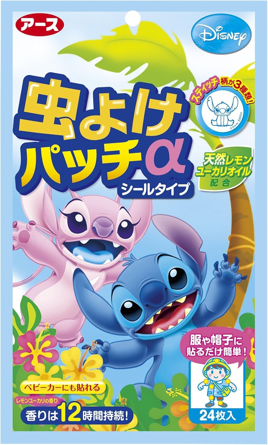 Amazon アース製薬 虫よけパッチa スティッチ 24枚 サラテクト 虫除け 忌避用品