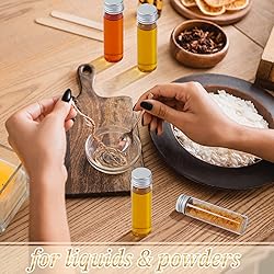 Didaey 100 Pcs Vials Clear Mini Glass Bottles with