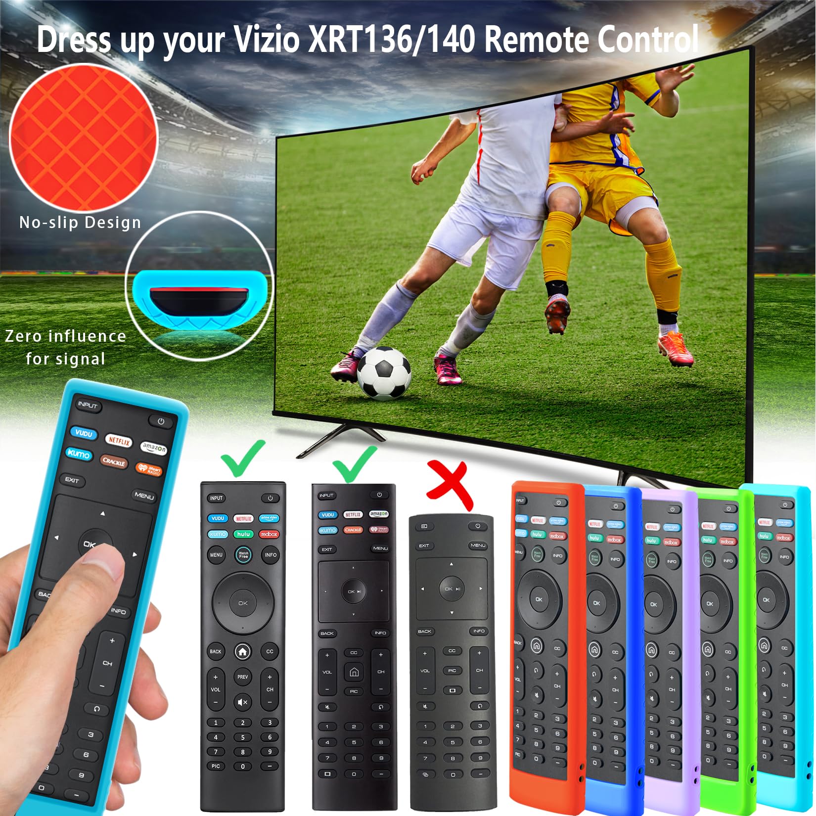 Case for Vizio TV Remote, Cover Compatible with Smart Remote...