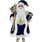 Windy Hill 16" Bewitching Blue &amp; Gold Santa 169480