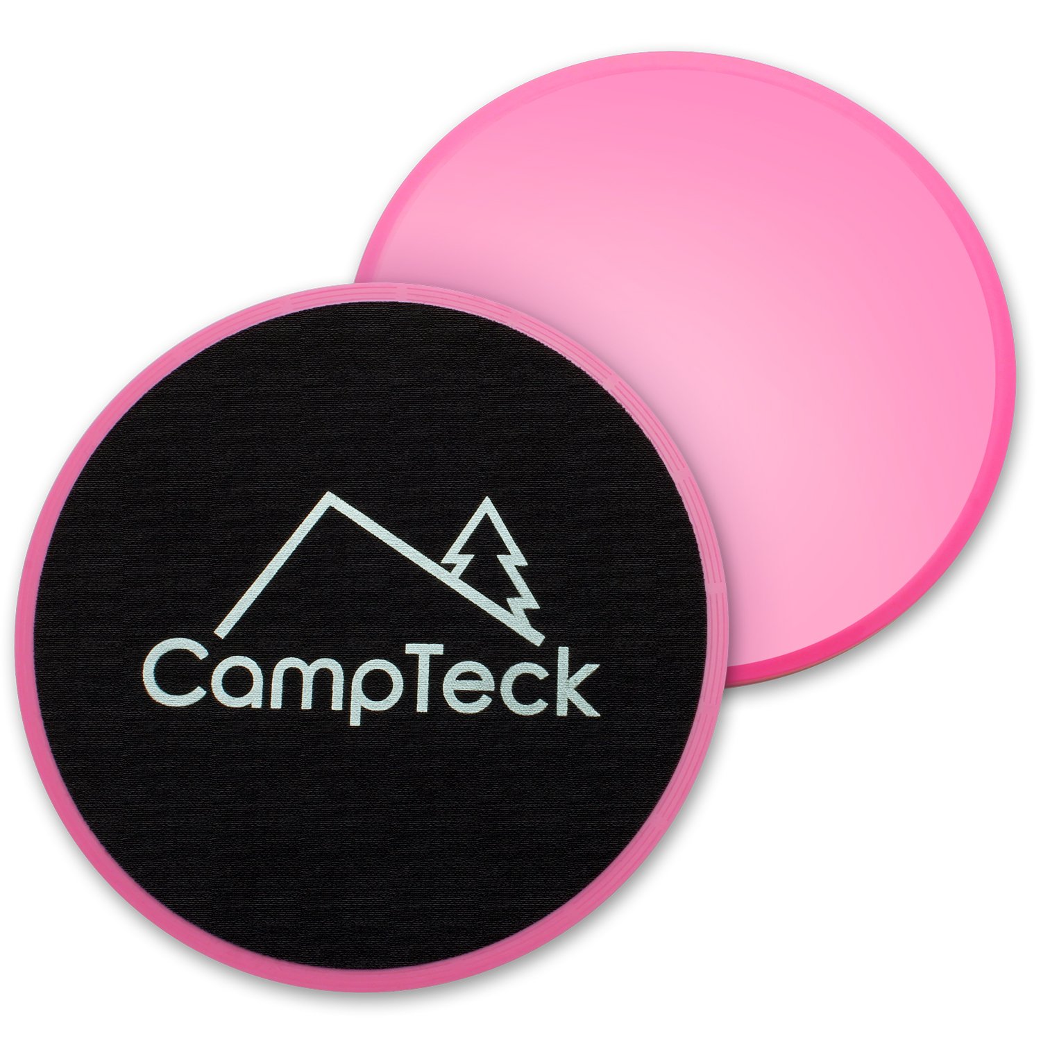 CampTeck U6575 Dual Sided Gliding Discs Core Sliders for Home Fitness Workout, Abdominal & Full Body Exercises – For Use on Carpet & Hard Floors - Pink - 2pcs