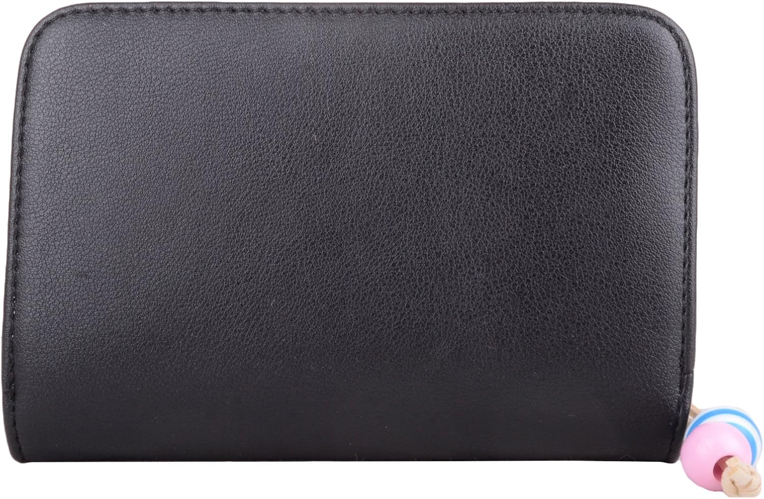 Womens Bi-Fold Faux Leather Polka Dot Money/Coin Holder/Purse - Black - Image 3