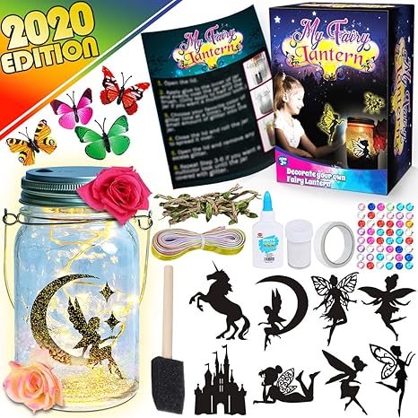 Download Amazon Com Funzbo Arts And Crafts For Girls Christmas Craft Kits Gifts For Kids Toys Diy Art Fairy Unicorn Lantern Jar Supplies Kit Party Birthday Gift Ideas For Girl Age 6 7 PSD Mockup Templates