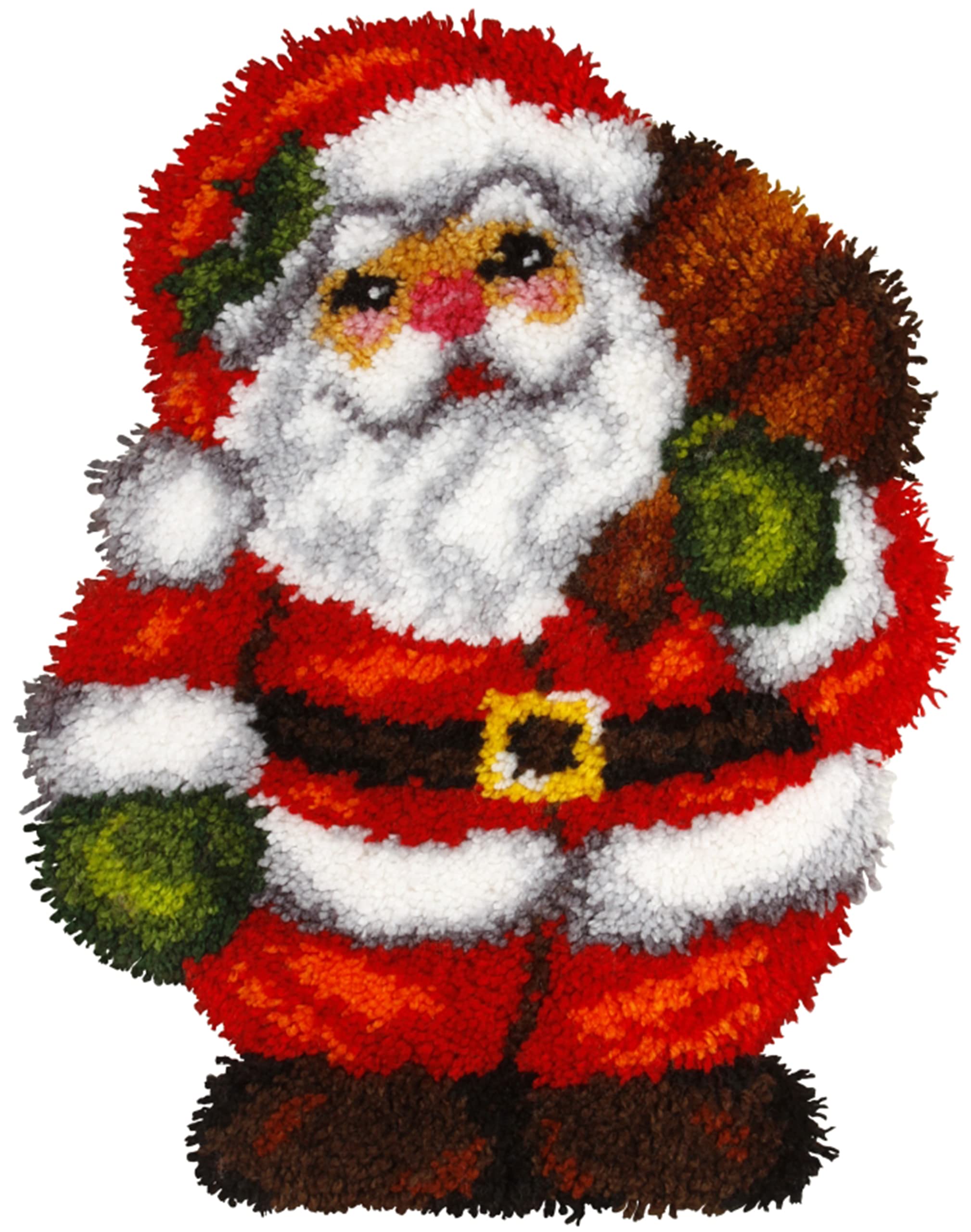 Orchidea Latch Hook Kit: Cushion: Shaped: Santa, Multi, 35 x 46cm