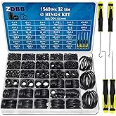 ZDBB 32 Size 1540 Pcs O Rings Assortment Kit Metric Nitrile Rubber Oring Set with 4 Pick for Automotive Faucet Pressure Washe