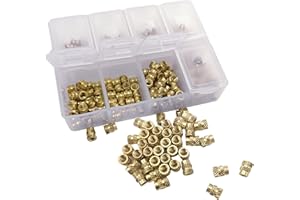 ShineNow M2 M2.5 M3 Heat Set Inserts for Plastic Threaded Brass Insert Nuts for 3D Printing 170pcs