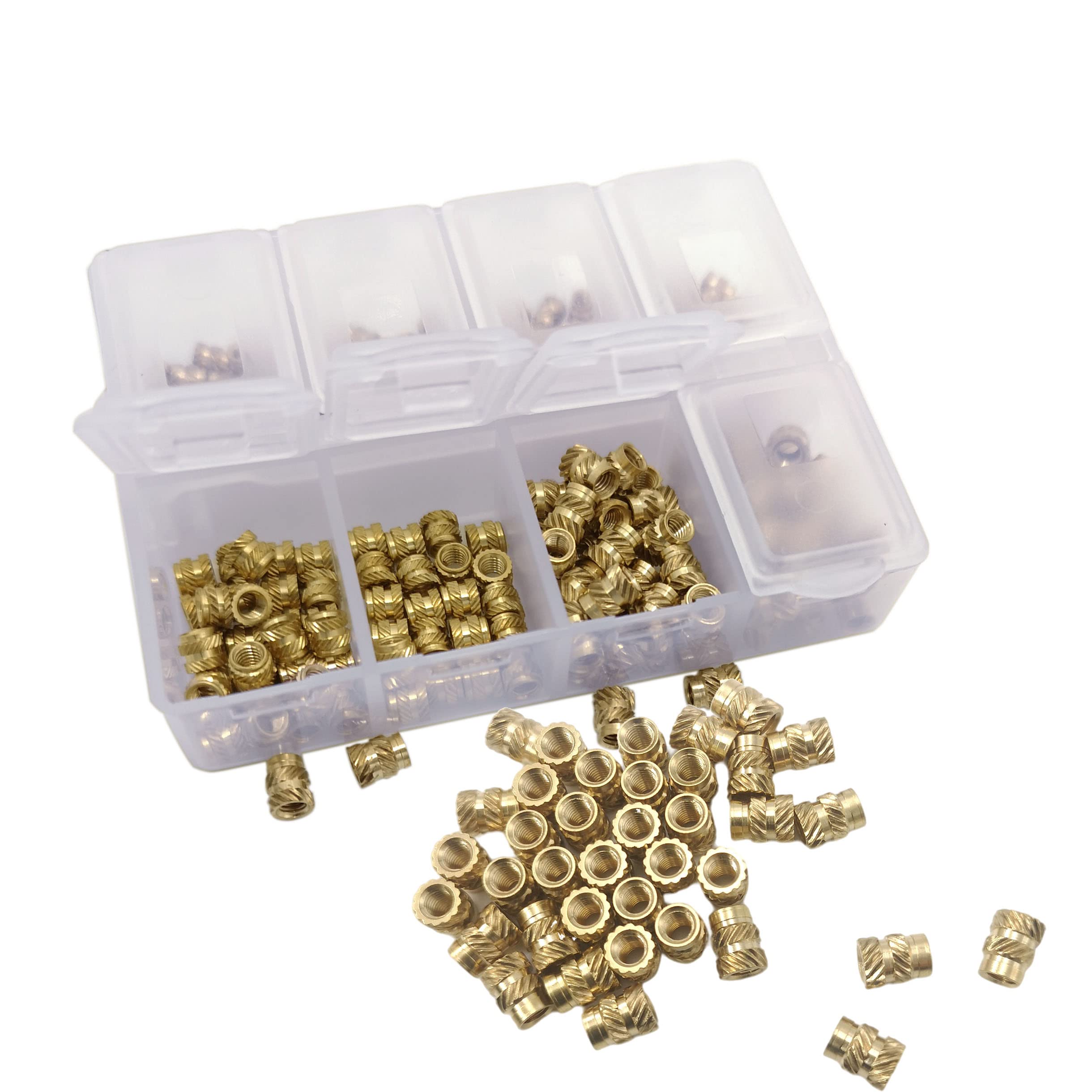 ShineNow M2 M2.5 M3 Heat Set Inserts for Plastic Threaded Brass Insert Nuts for 3D Printing 170pcs