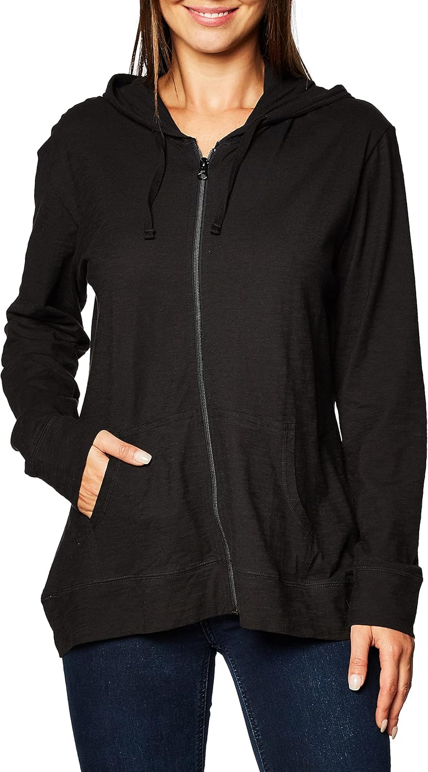 Hanes Women's Jersey Full Zip Hoodie