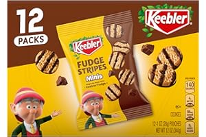 Keebler On-The-Go Fudge Stripes Cookies, 12 Count (Pack of 1)