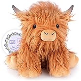 SuzziPals Heatable & Coolable Highland Cow Stuffed Animal, Microwavable Stuffed Animals Heating Pad for Period DIscomfort, Cuddly Cattle Stuffed Animal for Warmth & Comfort, Highland Cow Gifts for kid