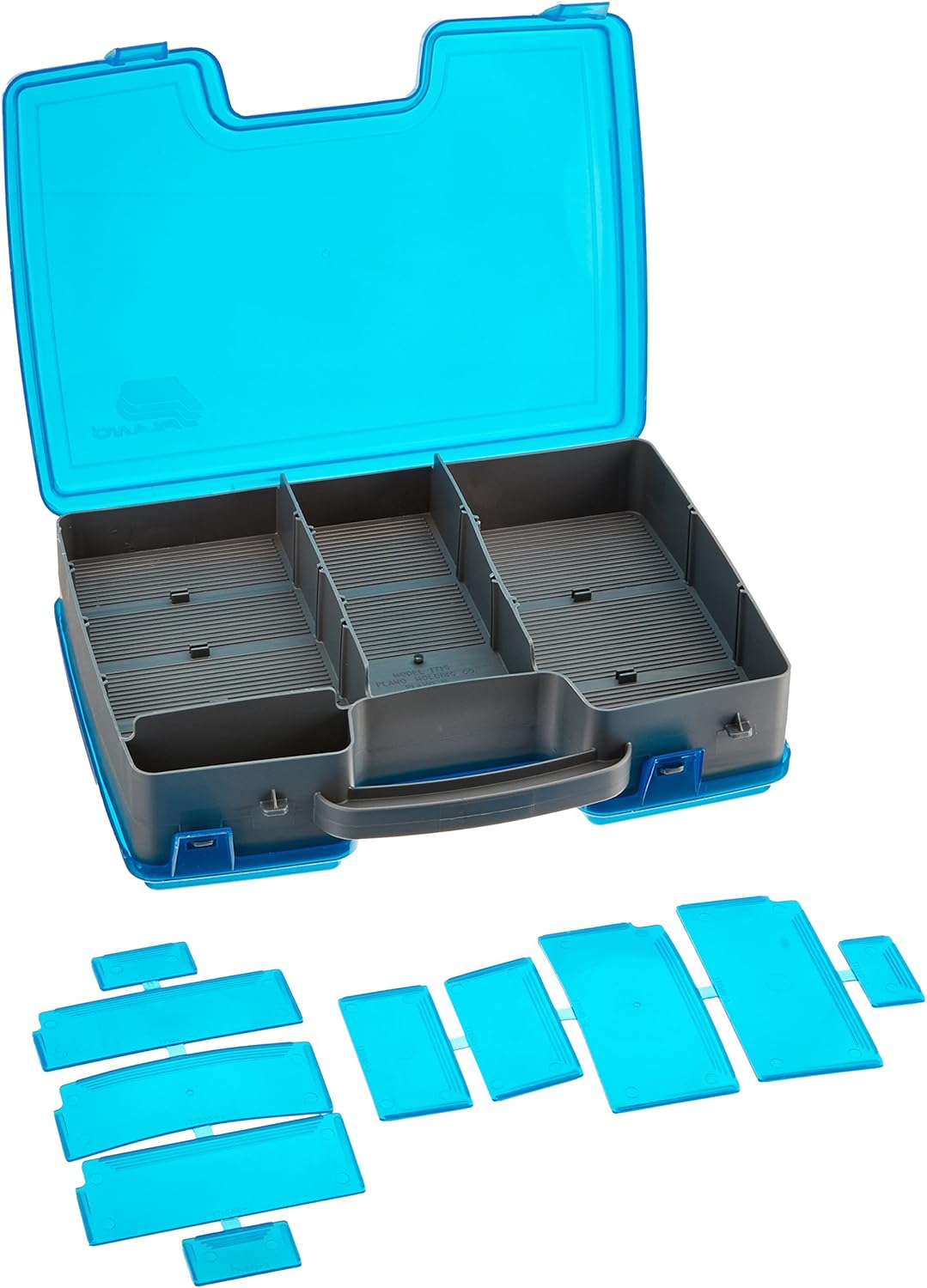 Plano Large 2 Sided Tackle Box, Metallic Gray & Blue, Medium: Sports & Outdoors