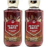 Bath & Body Works AUTUMN DRIVE Aloe + Vitamin E Shower Gel 2 Pack Bundle - 10 fl oz / 295 mL each