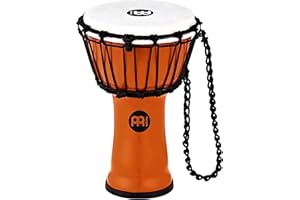 Meinl Percussion Junior Djembe Hand Drum Circle Instrument, Synthetic Shell and Head — NOT Made in China — Compact Size Rope Tuned, 2-Year Warranty (JRD-O)
