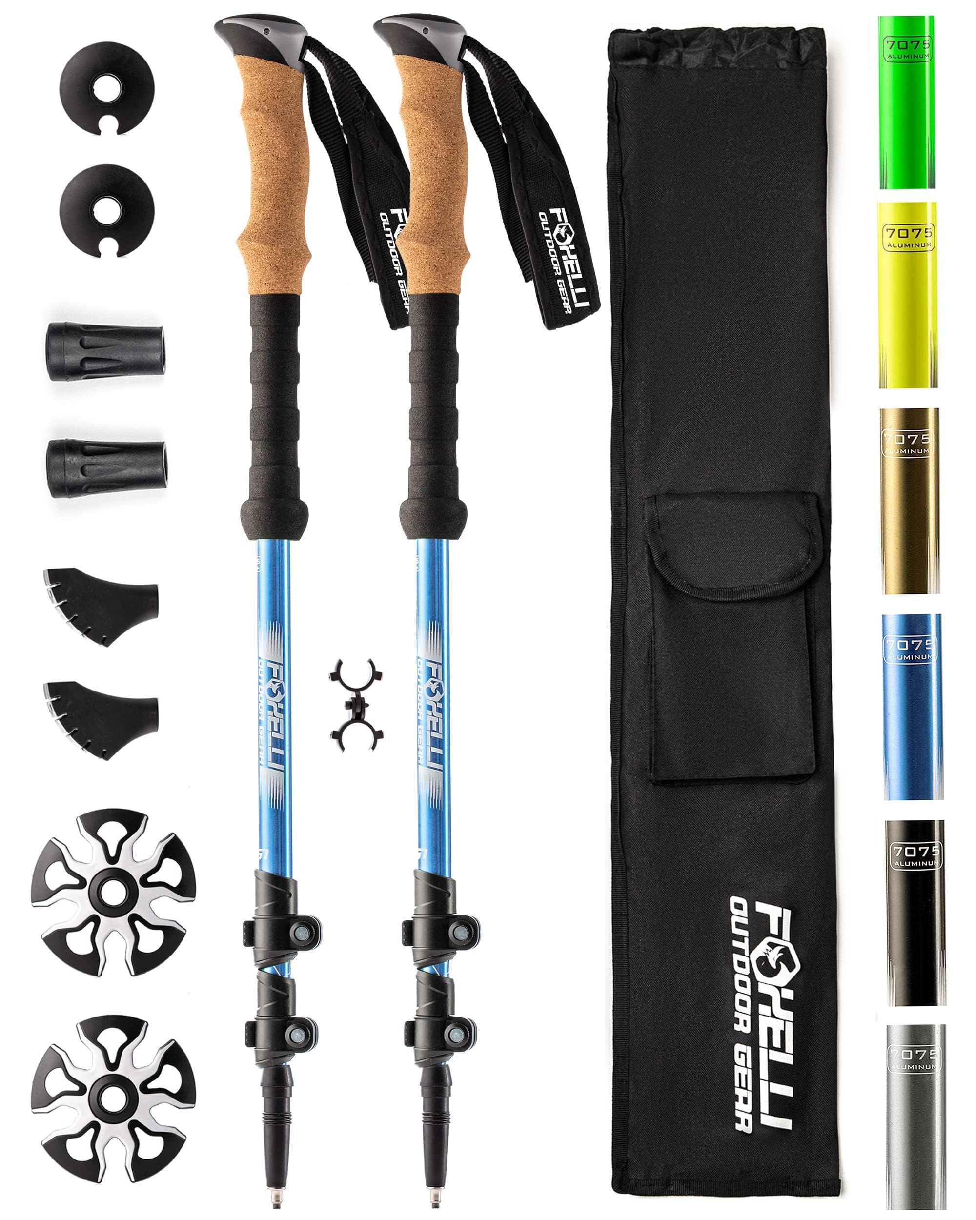 Foxelli Trekking Poles – 2-pc Pack Collapsible
