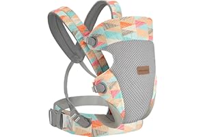 SERAPHY Baby Carrier Newborn to Toddler, Ergonomic Infant Carrier, Breathable Mesh Baby Holder Carrier, Adjustable Front Facing and Backpack Carrier for Babies 0-24 Months up to 45lbs -Mixd Diamond