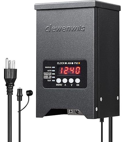 JHOTEC 200W LED Driver – 12V Power Supply, IP67 Waterproof, 110V To 12V Converter, UL Plug 4.92FT Cord, For Outdoor Landscape Lighting
