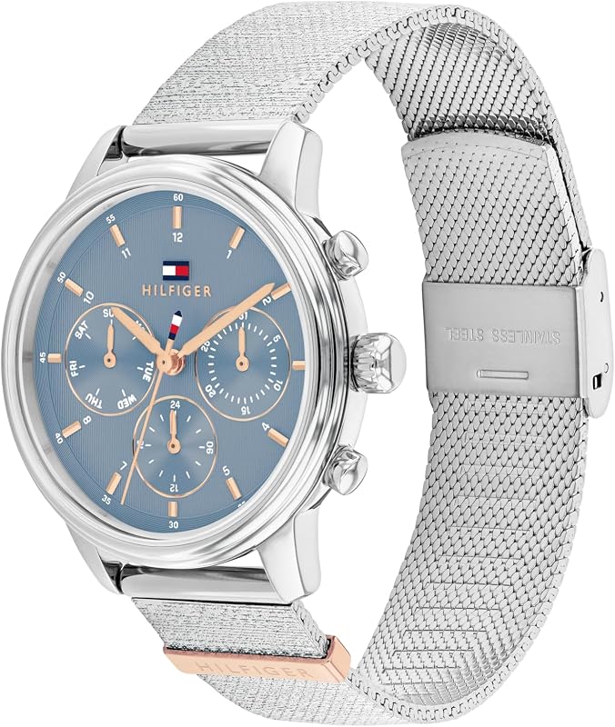 Multi Zifferblatt Quarz Uhr für Damen mit Roségoldfarbenes Edelstahlarmband - 1782807 — Foto 3 von 6