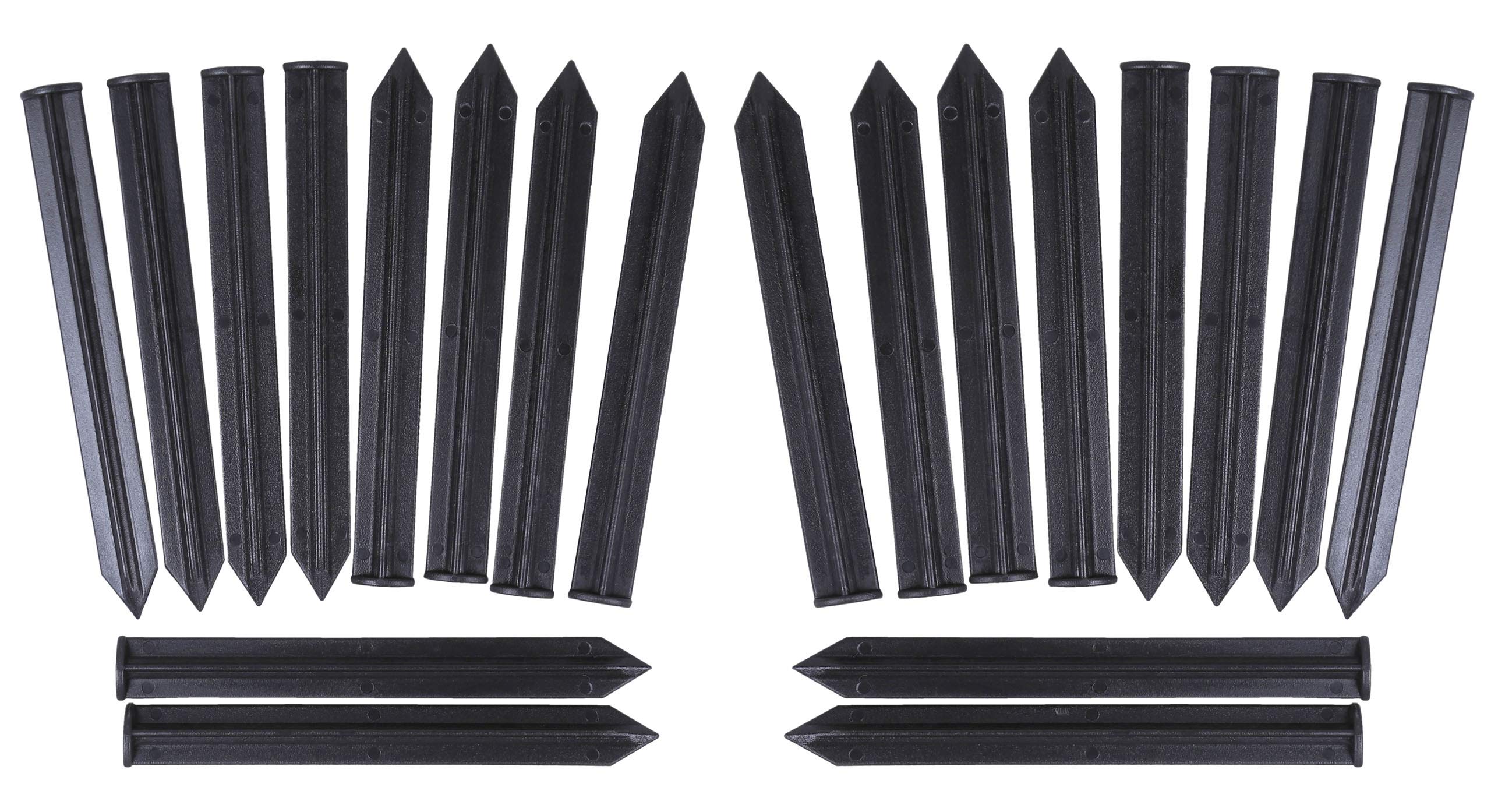 sarcia eu 20x Pegs - Geoborder Lawn Edging Land – Paving Stones with Grid/Flower Lawn Mowing Edges 20 pegs