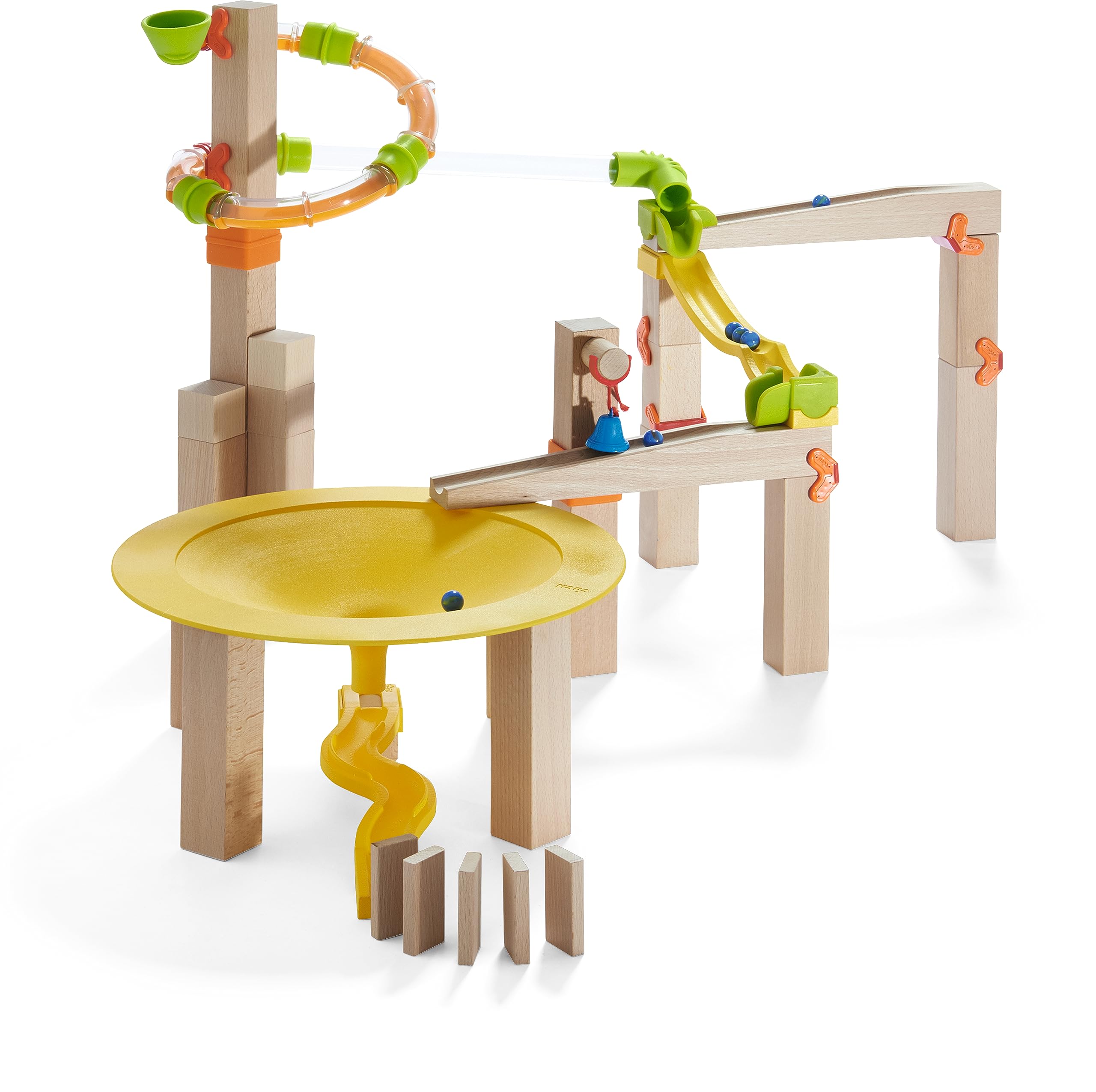 Haba 302945 - Toboggan À Billes Boîte De Base Funnel Jungle - Piste À Billes En Bois Avec Éléments En Plastique (Made In Germany)