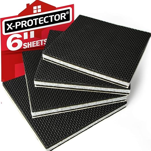 Non Slip Furniture Pads X Protector Premium 4 Pcs 6 Furniture Grippers Big Rubber Feet Hardwood Floor Protectors For Furniture Legs Couch