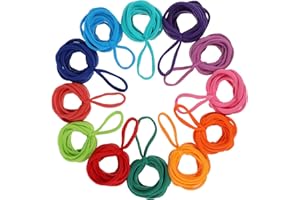 DIYEAH Loom Potholder Loops 192pcs Weaving Loom Refill Loops Elastic Potholder Loom Loops Bulk Weaving Craft Loops DIY Crafts Weaving Loom Supplies with Multiple