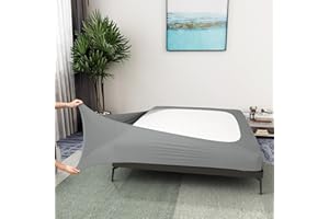 Box Spring Cover Queen Size - Jersey Knit & Stretchy Wrap Around 4 Sides Bed Skirt for Hotel & Home, Soft & Wrinkle Free - Qu