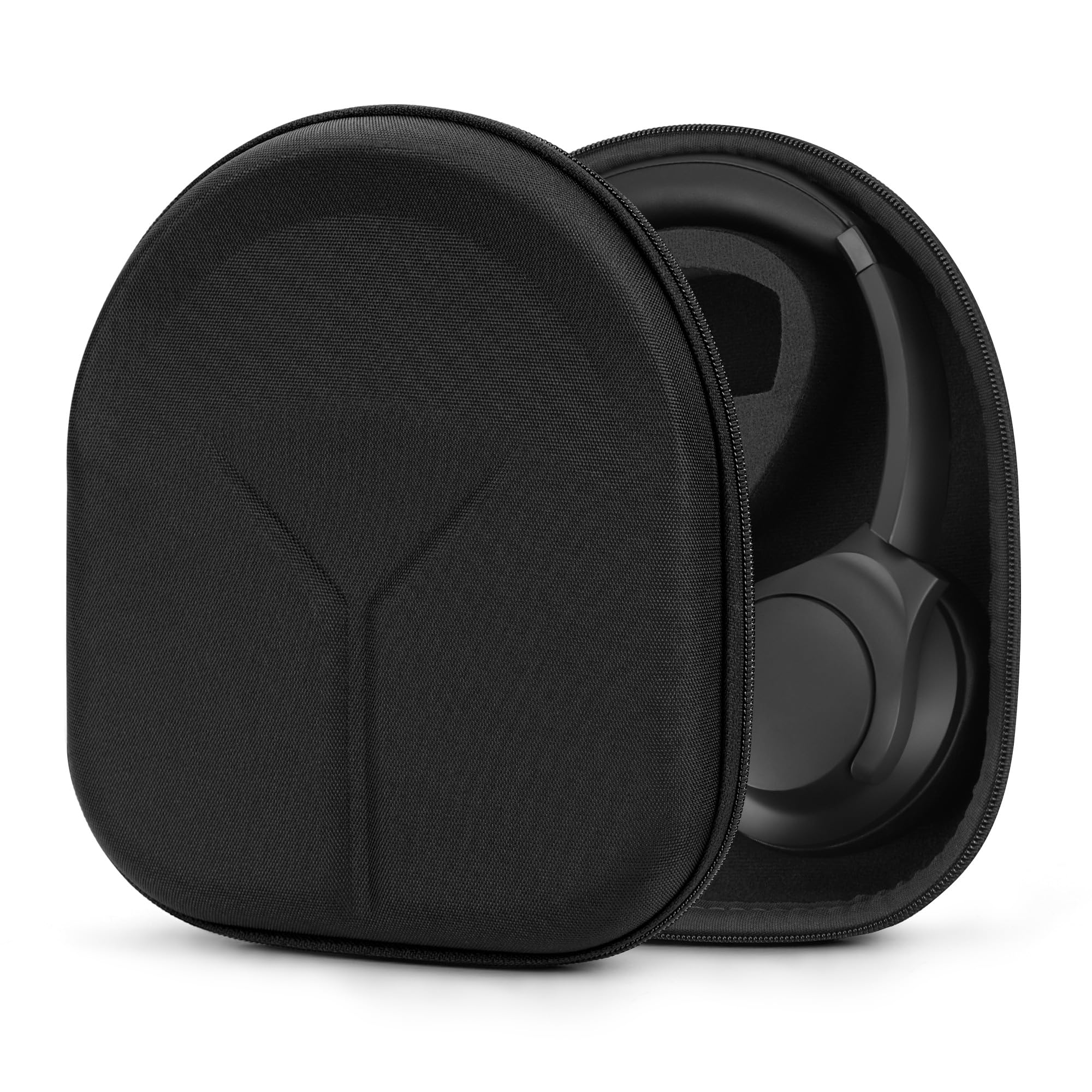 Geekria Shield Headphones Case Compatible with Anker Soundcore Q11i, Life Q20, Life Q30, Space Q45, Replacement Protective Hard Shell Travel Carrying Bag with Cable Storage (Black)