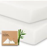 KeaBabies 2pk Baby Crib Sheets for Boys Girls, 52x28 Fitted (Soft White) | Viscose Derived from Bamboo, Toddler Bed Sheets Neutral, Fitted Crib Mattress Sheet for Standard Baby Bedding, Soft, Cozy