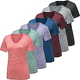BALENNZ Workout Shirts for Women, Moisture Wicking Quick Dry Active Athletic Women's Gym Performance T Shirts