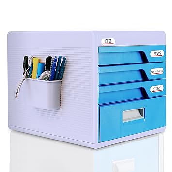 Office Supplies Desk Organizer With Drawer Cabinet Lock Home