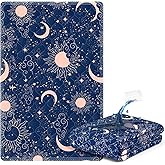 MILDPLUS Printed Washable Bed Pads 34"X52" Reusable Underpads Waterproof Mattress Protector Incontinence Large Bed Pads Pee Pads for Adults, Kids or Pets (Navy Blue)