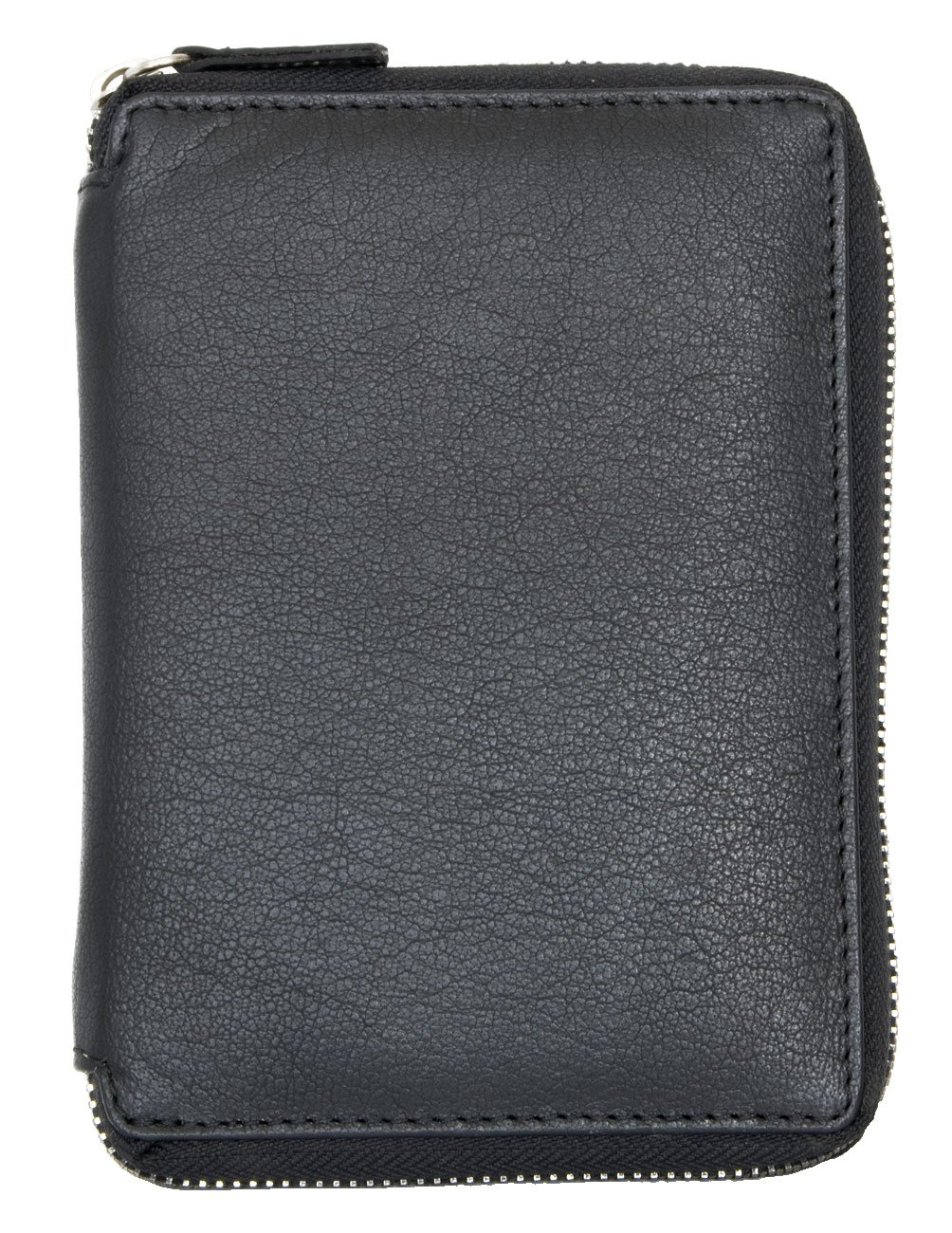 FLW Large Zip-around Genuine Leather Passport Holder and Card Case