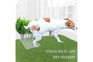 Sysmashing 8Pcs Fake Grass Plants Pee Post for Dogs to Pee on, Guiding Male Dogs to Urine and Preventing Urine from Splashing Everywhere,Easy to Install and Clean(Eucalyptus Grass)