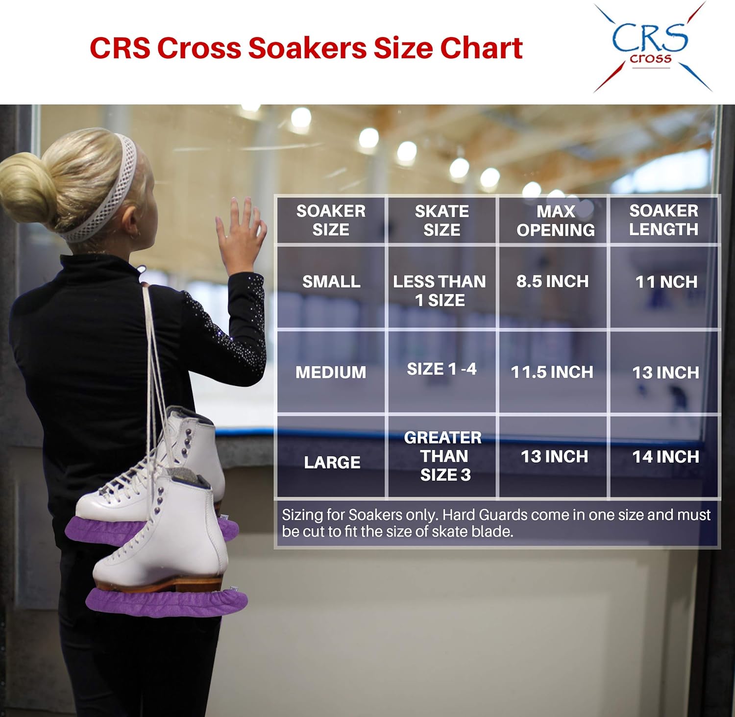 CRS Cross Skate Guards, Soakers & Towel Gift Set - Ice Skating Guards and Soft Skate Blade Covers for Figure Skating or Hockey : Sports & Outdoors