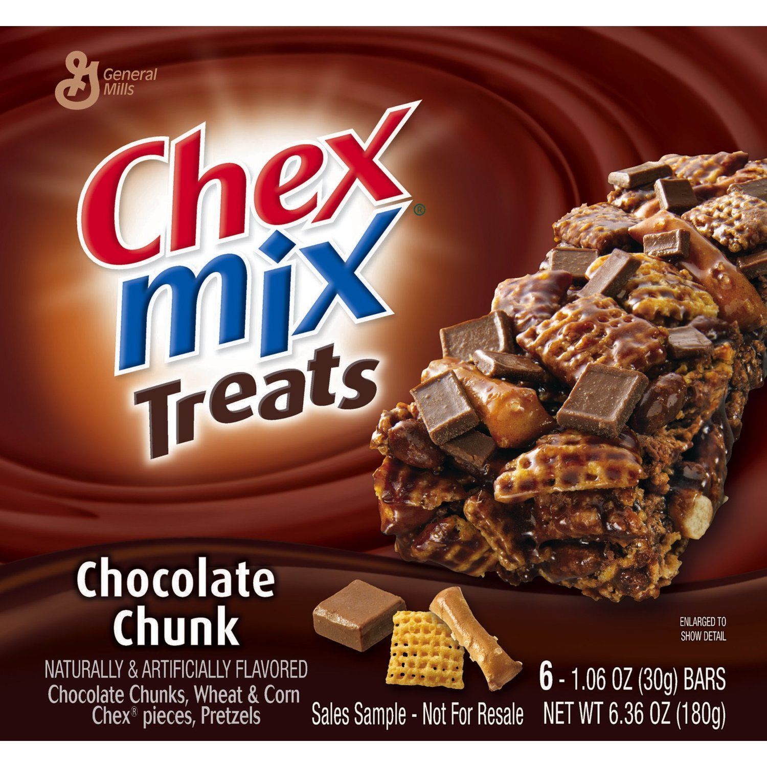 General Mills Chex Mix Treats, Chocolate Chunk, 6.36Ounce
