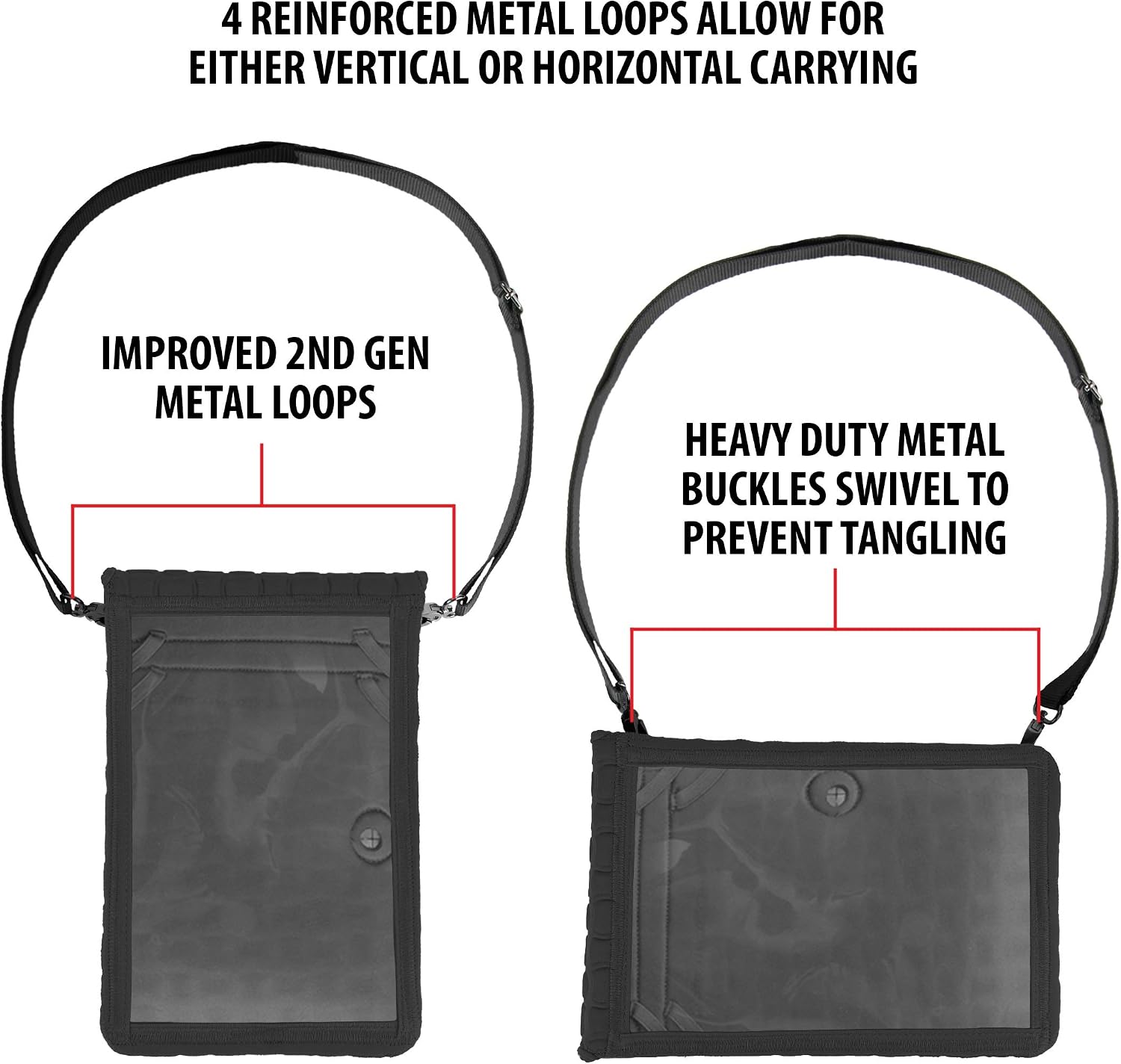USA Gear 10" Tablet Case, Tablet Holder with Shoulder Strap Compatible with Apple iPad, Samsung Galaxy Tab A - Image 5