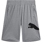 PUMA Boys Quick Dry Interlock Basketball Active Shorts Pockets (Sizes 4-20) | Breathable Performance Fabric, Lightweight Comfortable Fit, Great for Gym, Sports &amp; Everyday Active Play