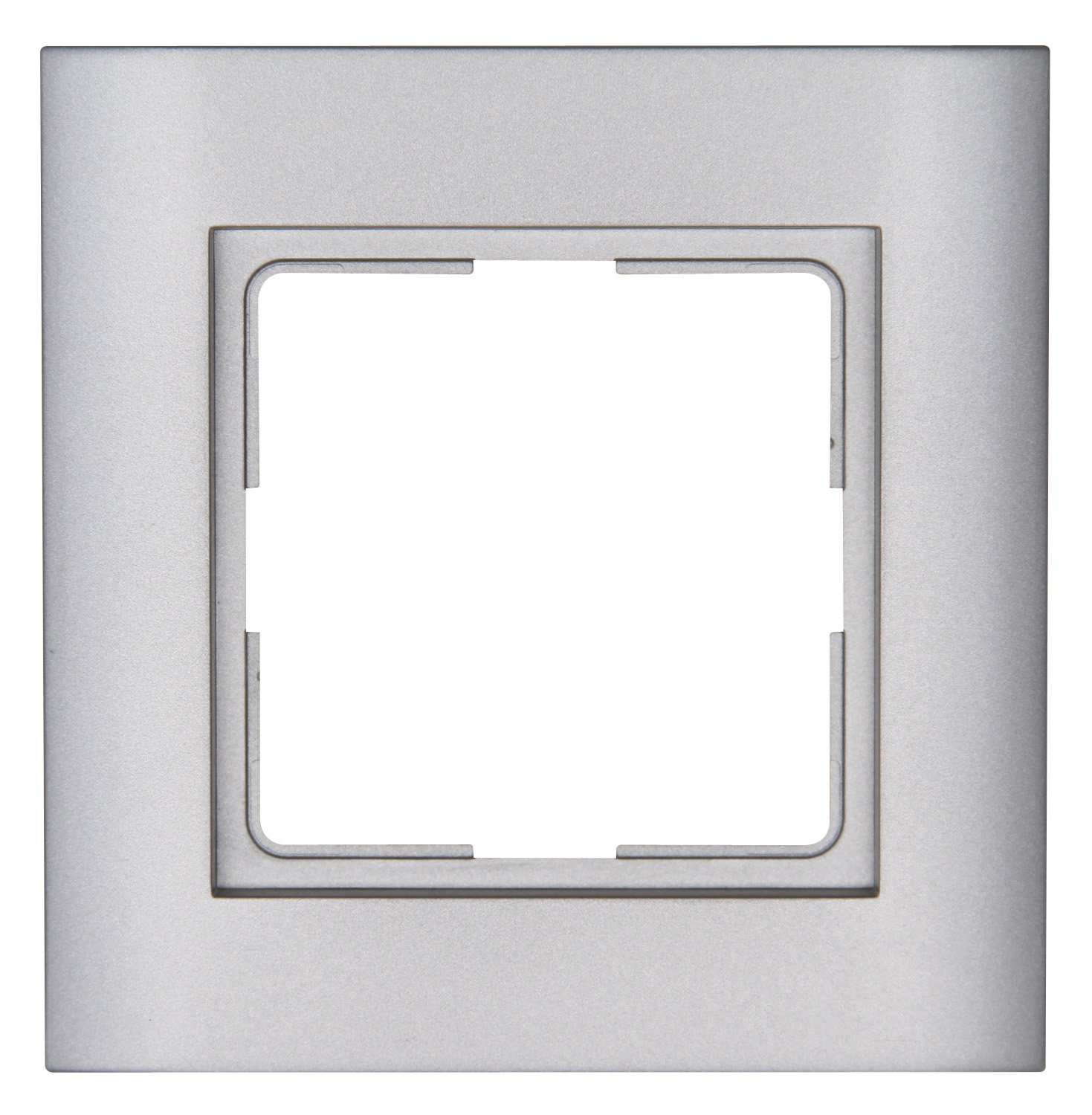 Kopp ATHENIS 1-Way Cover Frame in Steel Colours, 86 x 86 x 9.5 mm, Frame for Sockets and Switches, Elegant Socket Frame Made of Matte Plastic, Light Switch Frame