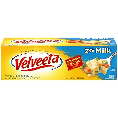Velveeta Made with 2% Milk Cheese, 32 oz Box (Pack of 3)